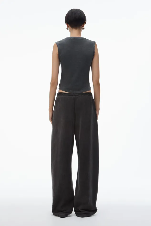 Alexander Wang Sweatpants Sweatpant In Cotton Terry With Crystal Hotfix Drawcord 8211 Women