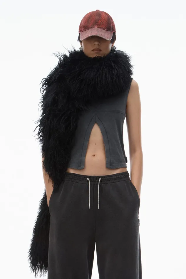 Alexander Wang Sweatpants Sweatpant In Cotton Terry With Crystal Hotfix Drawcord 8211 Women