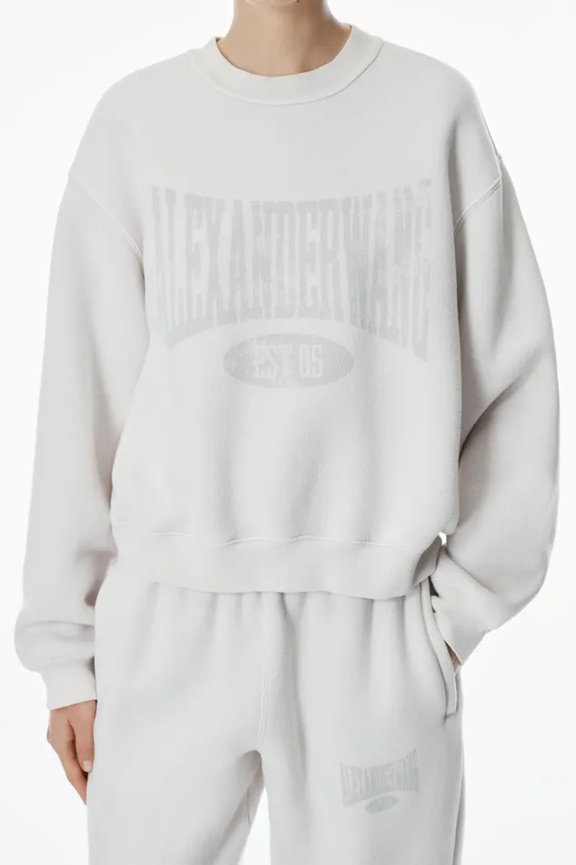 Alexander Wang Sweatshirts Distressed Logo Sweatshirt 8211 Women