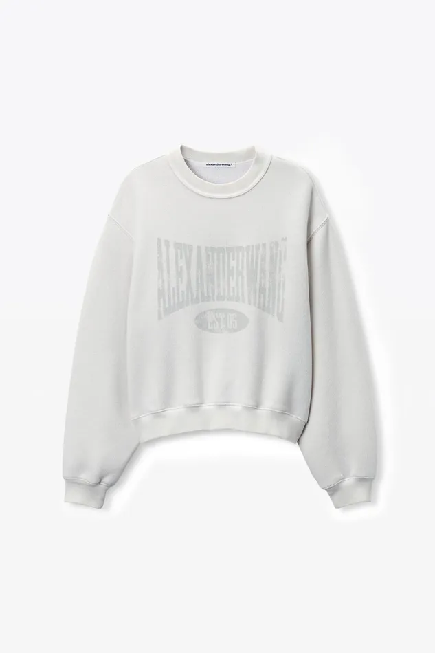 Alexander Wang Sweatshirts Distressed Logo Sweatshirt 8211 Women