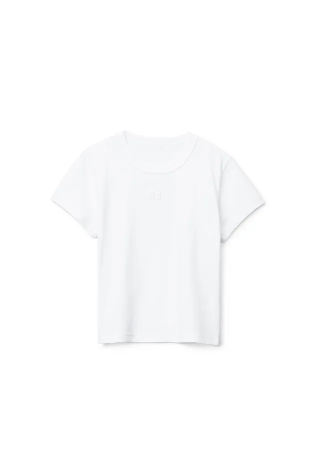 Alexander Wang TShirts Puff Logo Shrunken Tee In Cotton Jersey 8211 Women