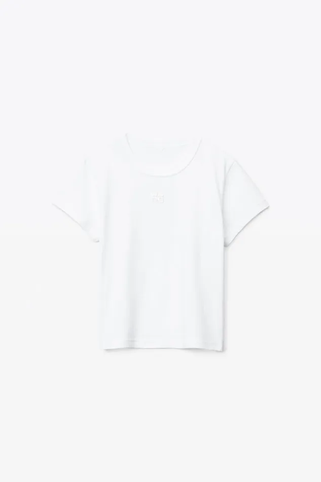 Alexander Wang TShirts Puff Logo Shrunken Tee In Cotton Jersey 8211 Women