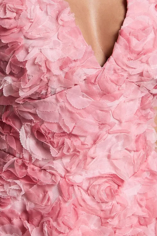 Alexandria Mini Dress 8211 V Neck Gathered Bust A Line Dress In Pink Women Showpo Dresses