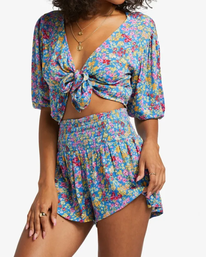 All Day Fun Elastic Shorts Seaside Women Billabong Shorts