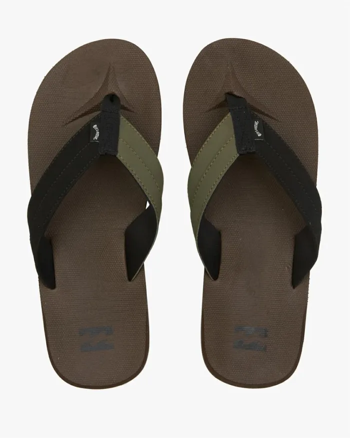 All Day Impact SlipOn Sandals Chocolate Men Billabong Flip Flops