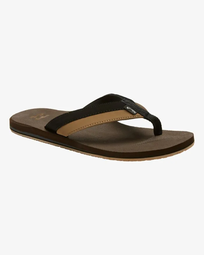 All Day Impact SlipOn Sandals Chocolate Men Billabong Flip Flops