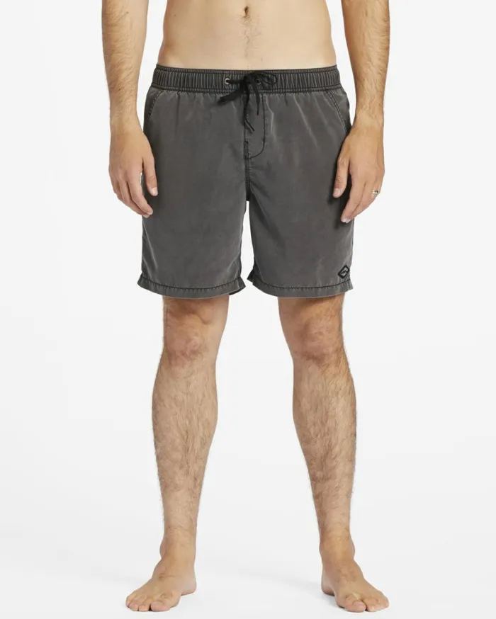 All Day Layback 17034 Boardshorts Black Men Billabong Elastic Waist Boardshorts