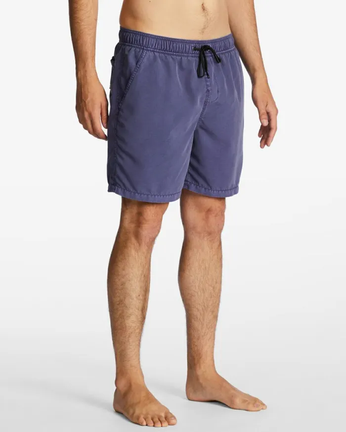 All Day Layback 17034 Boardshorts Dusty Grape Men Billabong Elastic Waist Boardshorts