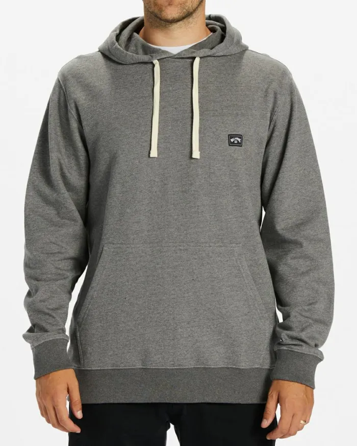 All Day Pullover Hoodie Light Grey Heather Men Billabong Hoodies and Fleece