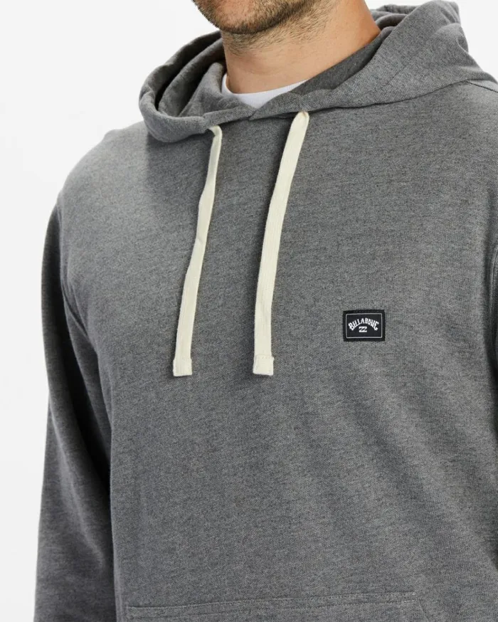 All Day Pullover Hoodie Light Grey Heather Men Billabong Hoodies and Fleece