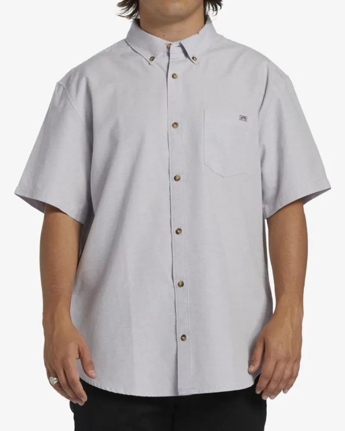 All Day Short Sleeve Shirt Purple Ash Men Billabong Shirts