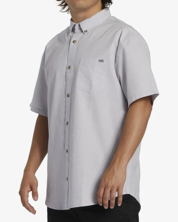 All Day Short Sleeve Shirt Purple Ash Men Billabong Shirts