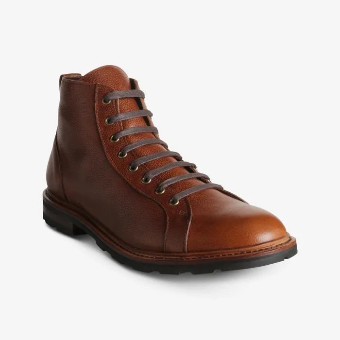 Allen Edmonds Alpine LacetoToe Boot With Vibram Arctic Grip Rubber Sole Tan Grain Men Weatherproof and Waterproof Allen Edmonds Alpine LacetoToe Boot With Vibram Arctic Grip Rubber Sole Tan Grain Men Weatherproof and Waterproof