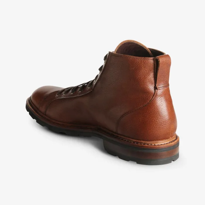 Allen Edmonds Alpine LacetoToe Boot With Vibram Arctic Grip Rubber Sole Tan Grain Men Weatherproof and Waterproof