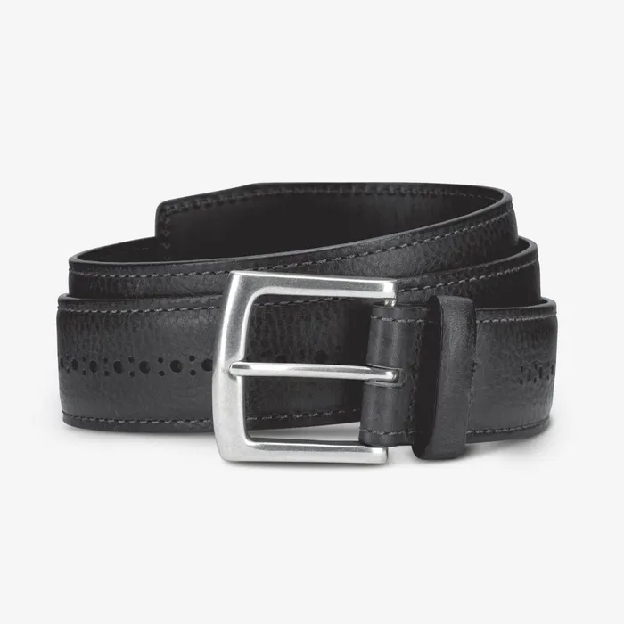 Allen Edmonds Brogue Street Belt Black Men Casual Belts