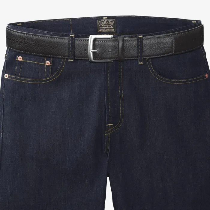 Allen Edmonds Brogue Street Belt Black Men Casual Belts