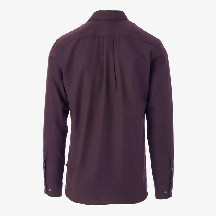 Allen Edmonds Burgundy Herringbone Cotton Sport Shirt Burgundy Men Shirts and Sweaters