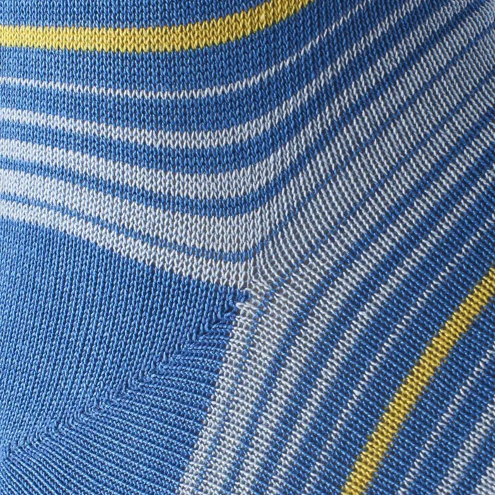 Allen Edmonds Cotton Blend Pattern Dress Sock Blue Stripe Men Socks