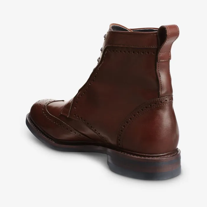 Allen Edmonds Dalton Weatherproof Wingtip Dress Boots With Dainite Rubber Sole Chili Men Wide Width Shoes