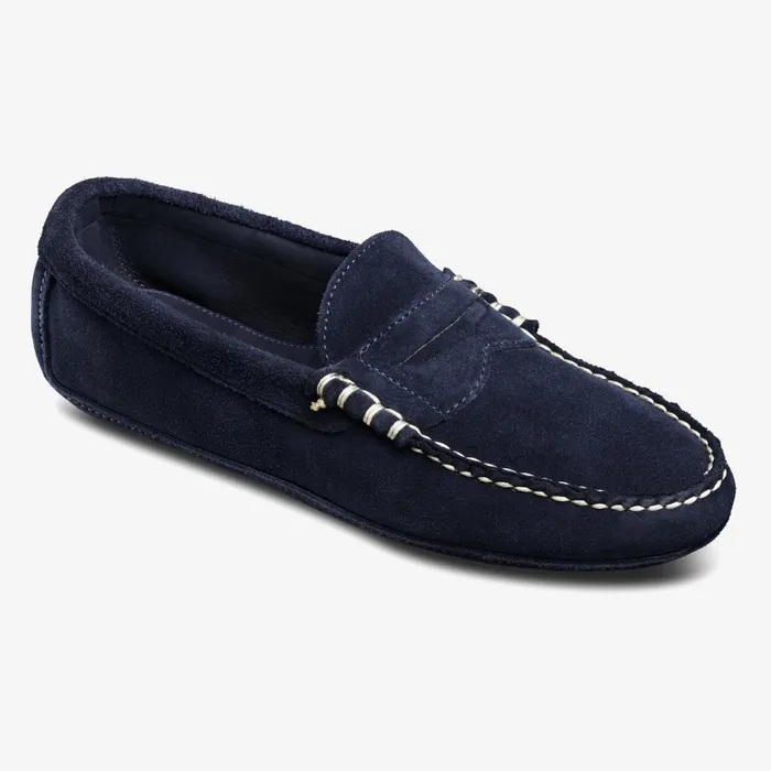 Allen Edmonds Daytona Suede Driving Shoe Navy Suede Men Boat Shoes and Driving Mocs