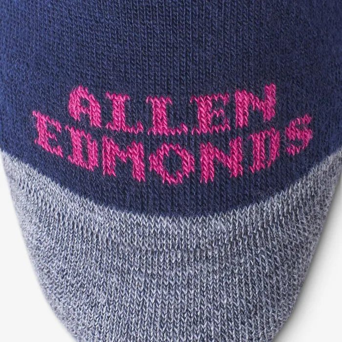 Allen Edmonds Flamingo Pattern Soft Touch PolyTencel Dress Socks Navy Men Socks
