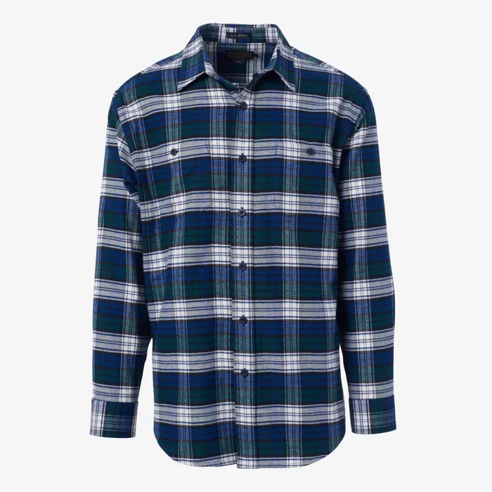 Allen Edmonds Hawthorne Flannel Shirt By Pendleton Bluegreen Plaid Men Shirts and Sweaters