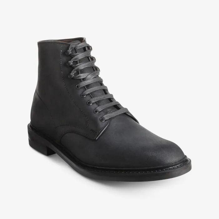 Allen Edmonds Higgins Mill Boot With Waxed Suede Leather Black Men Weatherproof and Waterproof