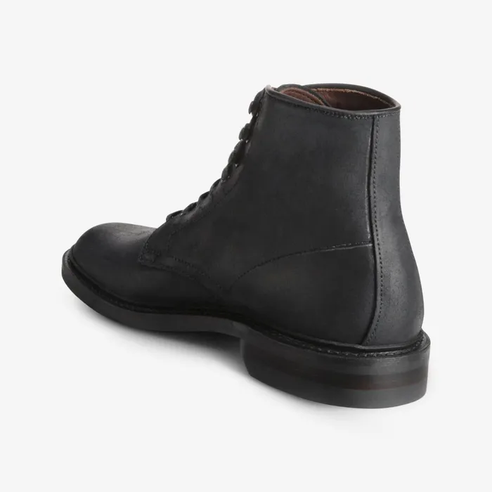 Allen Edmonds Higgins Mill Boot With Waxed Suede Leather Black Men Weatherproof and Waterproof