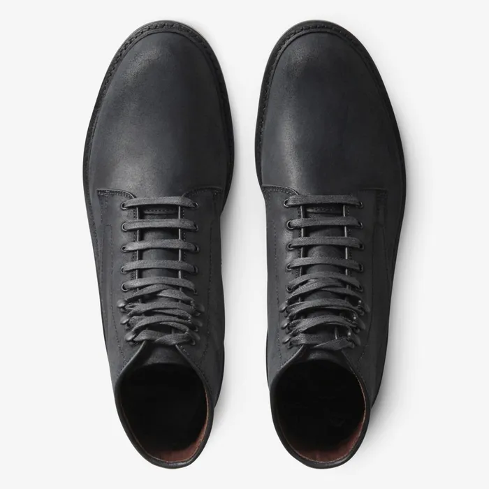 Allen Edmonds Higgins Mill Boot With Waxed Suede Leather Black Men Weatherproof and Waterproof