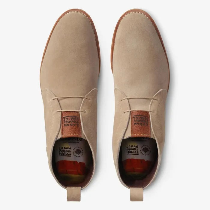 Allen Edmonds Logan Maxwell Suede Chukka Boot Bone Men Made In The Usa
