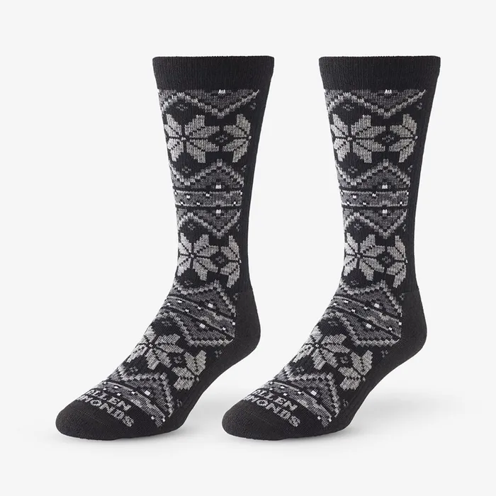 Allen Edmonds Merino Wool Pattern Boot Sock 3 Pack Grey Men Socks