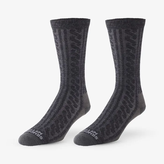Allen Edmonds Merino Wool Pattern Boot Sock 3 Pack Grey Men Socks