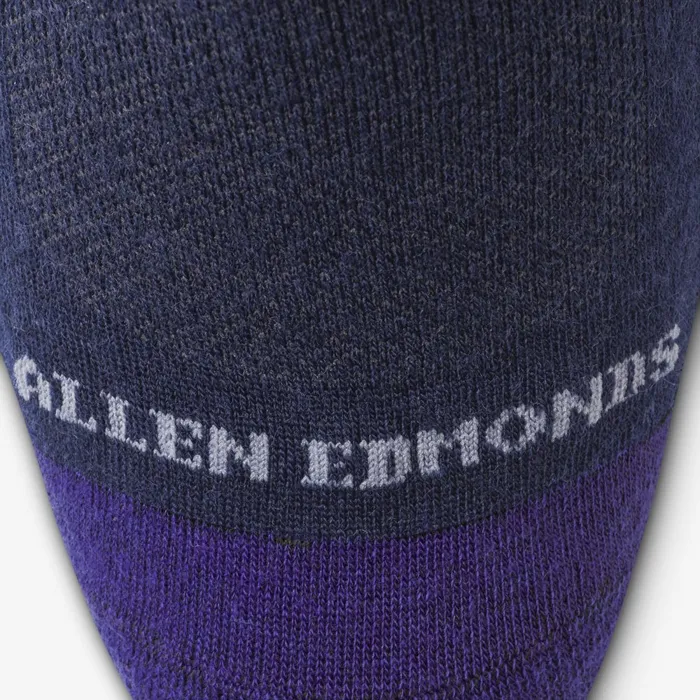 Allen Edmonds OvertheCalf Cotton Air Dress Socks Navy Men Socks