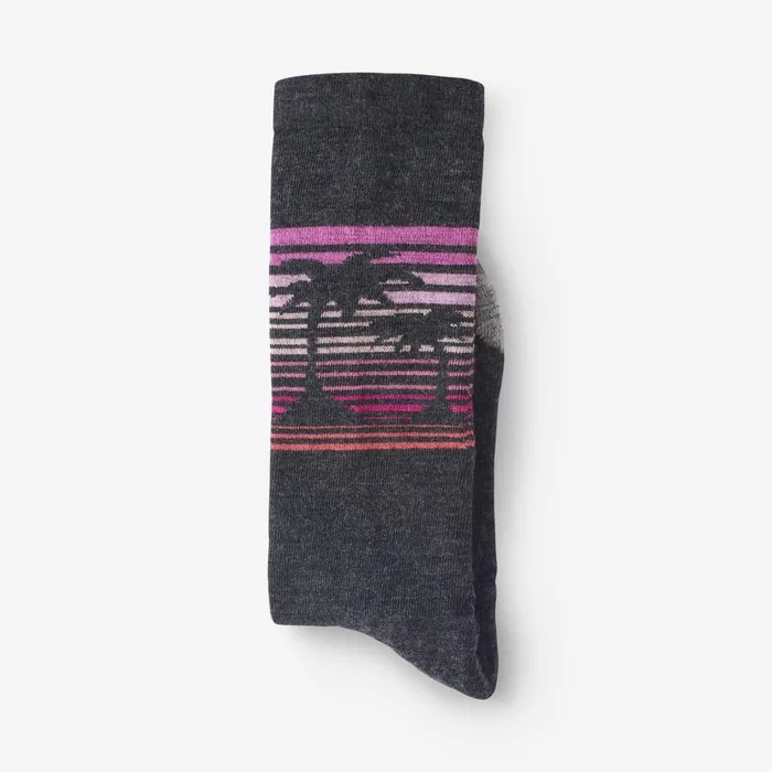 Allen Edmonds Palm Tree Pattern Merino Cool Dress Socks Charcoal Men Socks