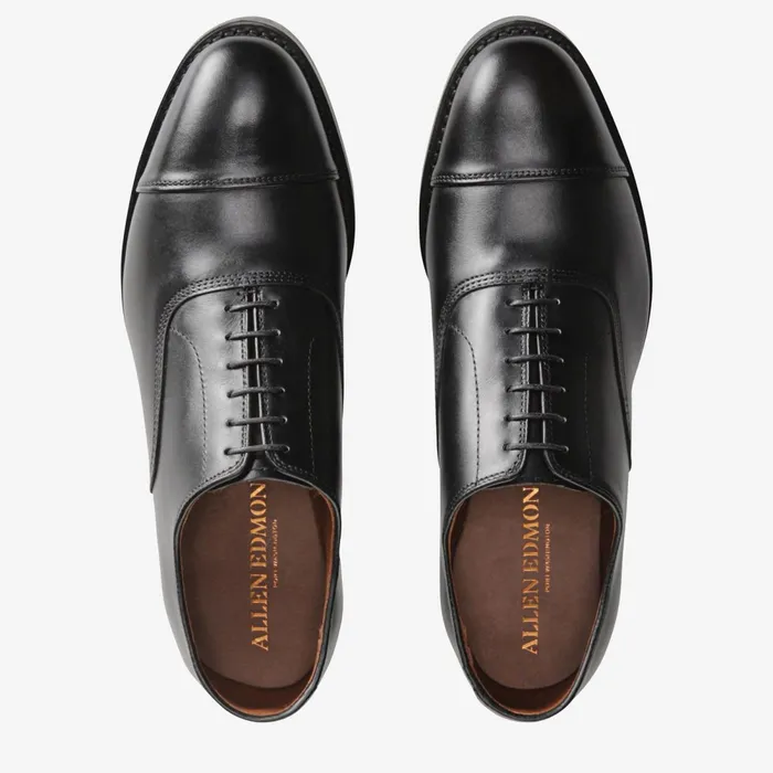 Allen Edmonds Park Avenue CapToe Oxford With Dainite Rubber Sole Black Men Wide Width Shoes