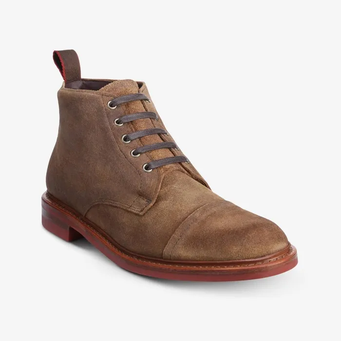 Allen Edmonds Patton CapToe Suede Boot With Dainite Rubber Sole Light Brown Suede Men Made In The Usa Allen Edmonds Patton CapToe Suede Boot With Dainite Rubber Sole Light Brown Suede Men Made In The Usa