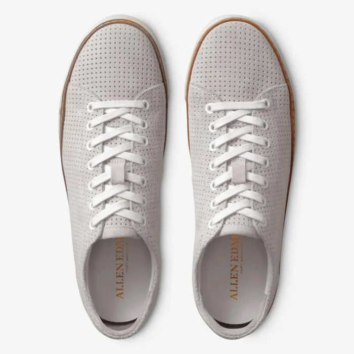 Allen Edmonds Porter Suede Derby Sneaker Natural Perforated Men Wide Width Shoes