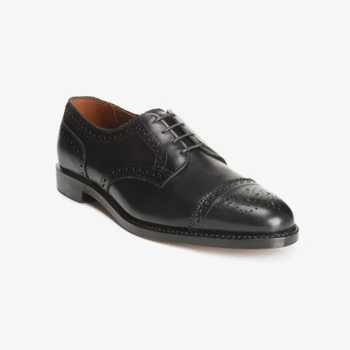 Allen Edmonds Sanford CapToe Derby Dress Shoe Black Leather Men Oxfords and Derbys