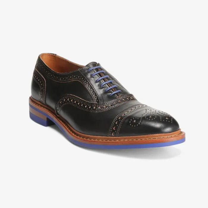 Allen Edmonds Strandmok CapToe Oxford With Dainite Rubber Sole Black Men Wide Width Shoes Allen Edmonds Strandmok CapToe Oxford With Dainite Rubber Sole Black Men Wide Width Shoes