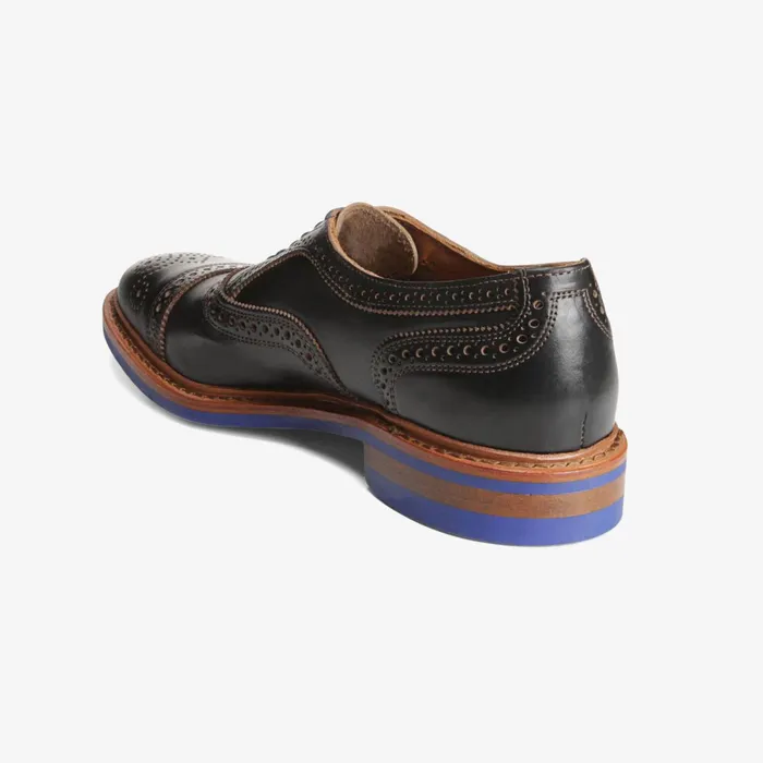 Allen Edmonds Strandmok CapToe Oxford With Dainite Rubber Sole Black Men Wide Width Shoes