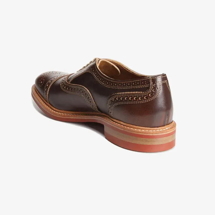 Allen Edmonds Strandmok CapToe Oxford With Dainite Rubber Sole Brown Men Wide Width Shoes