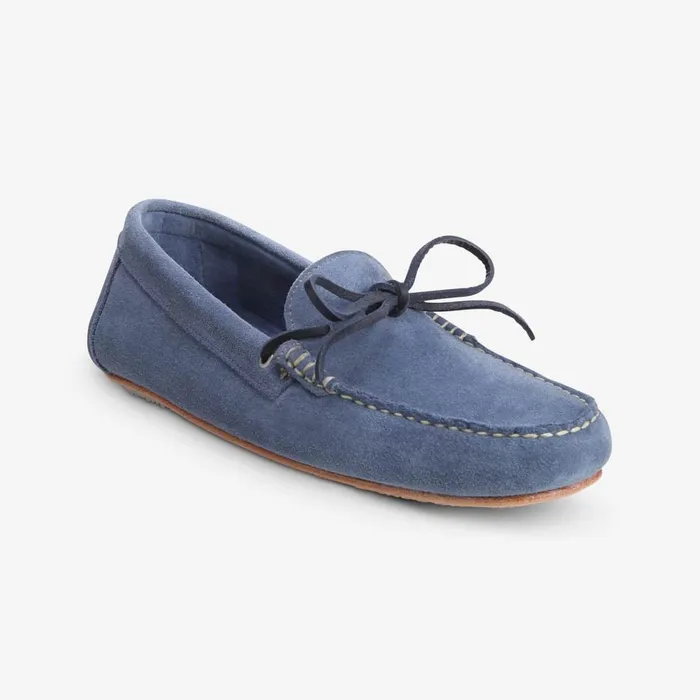 Allen Edmonds Super Sport Suede Camp Moc Denim Men Boat Shoes and Driving Mocs