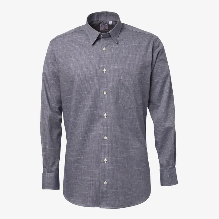 Allen Edmonds Textured Sport Shirt By Gitman Brothers Grey Men Shirts and Sweaters