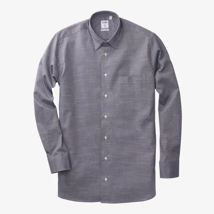 Allen Edmonds Textured Sport Shirt By Gitman Brothers Grey Men Shirts and Sweaters