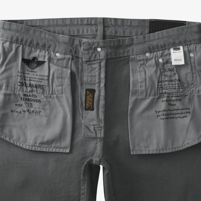 Allen Edmonds Walker Slim Straight Leg Jean In Slate Blue By Civilianaire Slate Blue Men Jeans Pants and Shorts