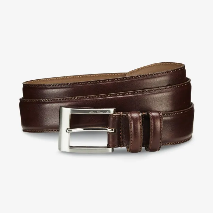 Allen Edmonds Wide Basic Dress Belt Chili Burnished Calf Men Dress Belts