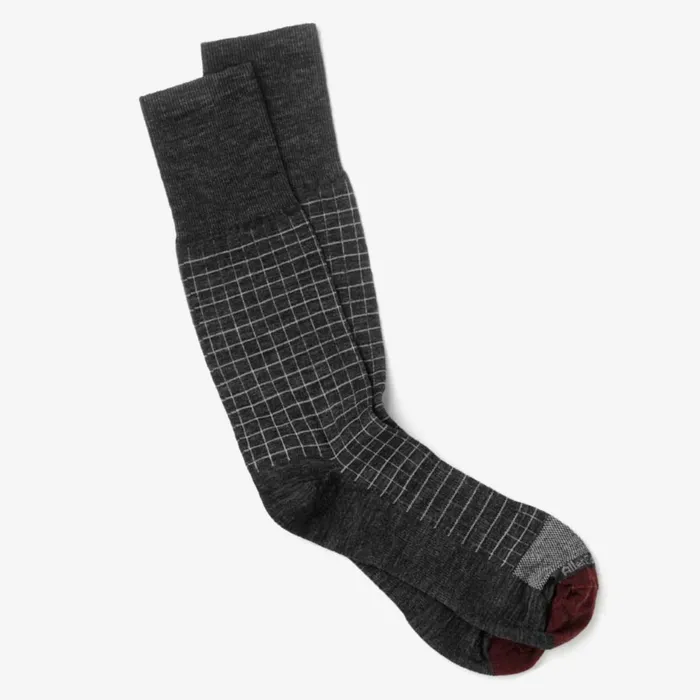 Allen Edmonds Window Merino Wool Dress Socks Charcoal Men Socks