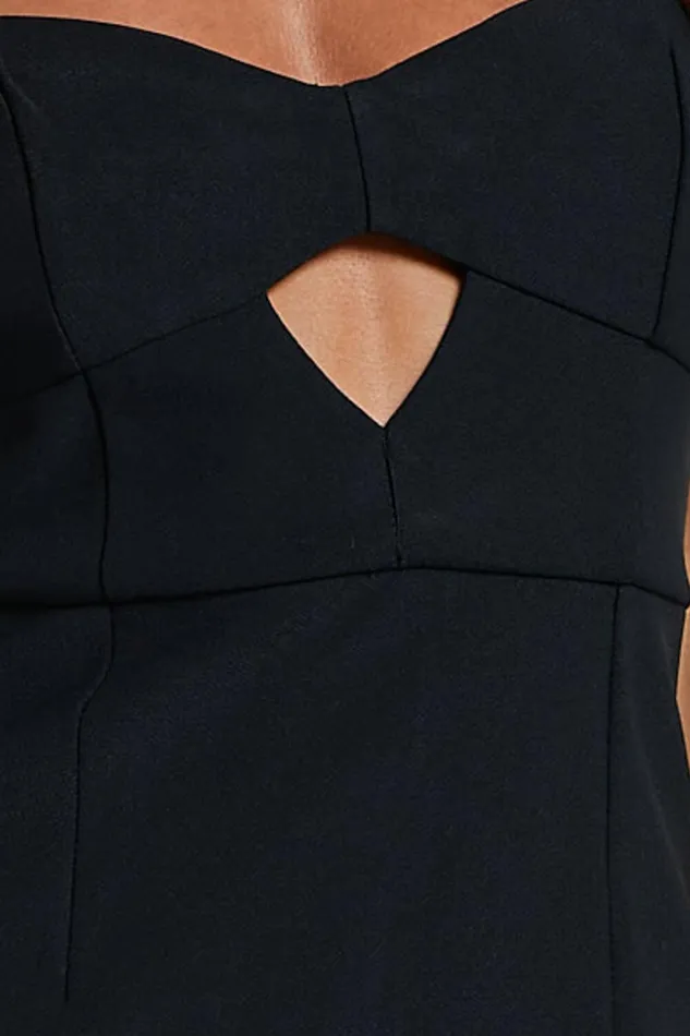 Alma Midi Dress 8211 Strapless Cut Out Detail Dress In Black Women Showpo Dresses