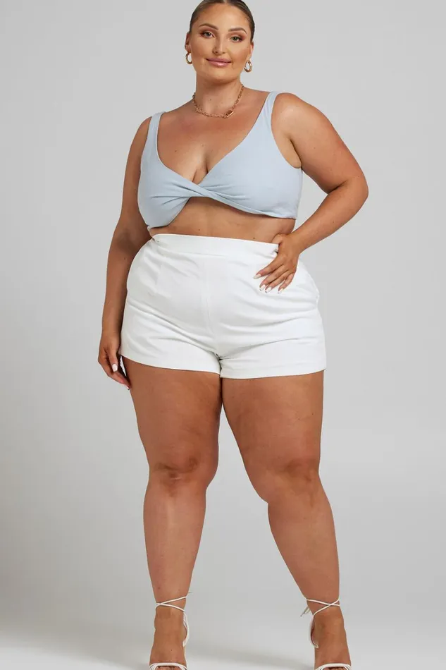 Along The Ride Mini Shorts 8211 Tailored Shorts In White Women Showpo Shorts