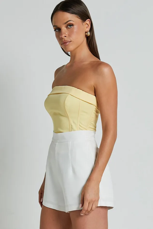Along The Ride Mini Shorts 8211 Tailored Shorts In White Women Showpo Shorts